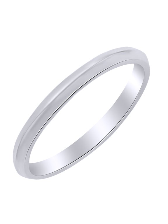 2.5mm Knife Edge Comfort Fit Band Ring in 14k White Gold Ring Size - 8