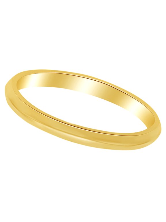 2.5mm Knife Edge Comfort Fit Wedding Band Ring in 14k Yellow Gold Ring Size - 12