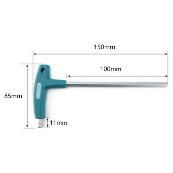 2 5mm Matte Hex Key T Shaped Wrench Inner Six Angle Screwdriver (HRC52 54)