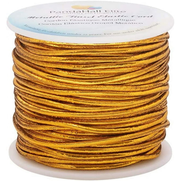 1mm rope elastic metallic string gold