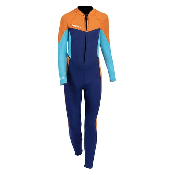 2.5mm Neoprene Wetsuit for Girls Boys Kids Wetsuits Thermal Fullsuit Diving Swimsuit Swimming Costume Youth Diving Suit for Sailing Canoeing , Blue Size 12
