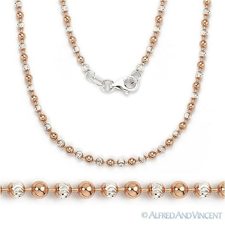Rose gold bead chain necklace shop
