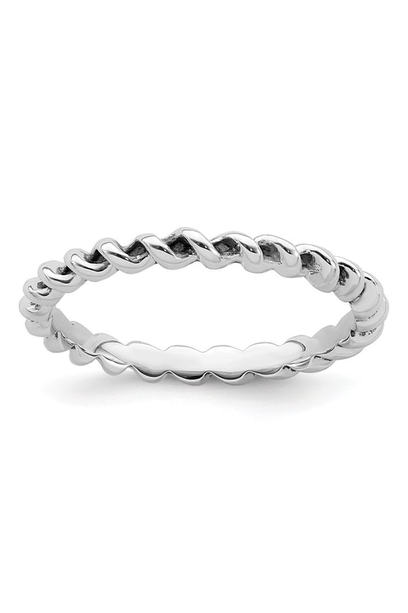 2.5mm Sterling Silver Stackable Antiqued Ring - 1.6 Grams - Size 5