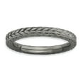 thumbnail image 1 of 2.5mm Sterling Silver Stackable Black-plated Domed Ring - 3.5 Grams - Size 9, 1 of 2