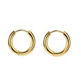 thumbnail image 1 of 2.5mm Surgical Steel Hoop Earrings for Women 10mm Hinged Huggie Hoop Earrings Gold Plated, 1 of 3