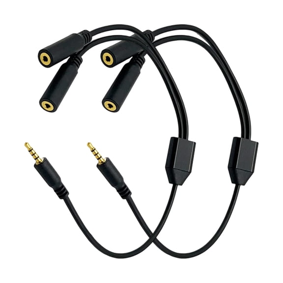 2.5mm TRRS Y Shaped Music Splitter Cable 2.5mm Female Connectors Gold Contact Enhances Signals Claritys