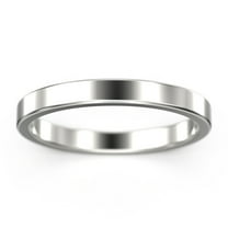 2.5mm Wedding Band Solid 10K White Gold