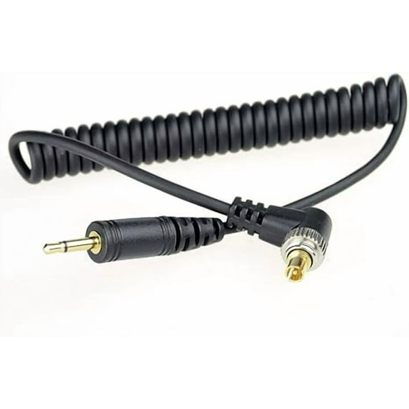 2.5mm to Male FLASH PC Sync Cable Cord with Screw Lock for for Trigger Transmitter