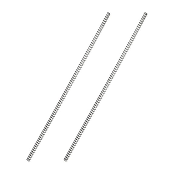 2.5mm x 150mm 304 Stainless Steel Solid Round Rod for DIY Craft - 2Pcs