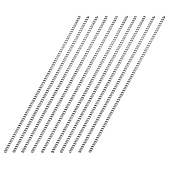 Uxcell 304 Stainless Steel Solid Round Rod for DIY Craft 0.1 inch x 9.84 inch 10Pcs