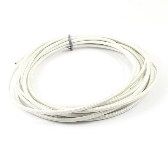 Unique Bargains 16.4ft 230C Flexible Silicone High Temperature Braided Wire Cable White
