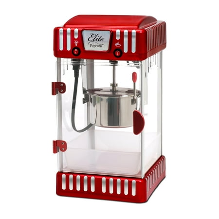 Elite - Tabletop Kettle Popcorn Maker - Red