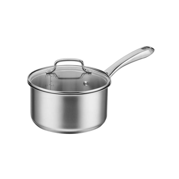 2.5qt Stainless Steel Saucepan with Cover-18: Even-Heating, Dishwasher & Oven-Safe Pot