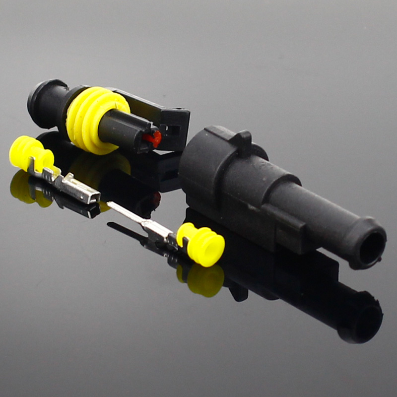 25sets Kit 2 pin 1/2/3/4/5/6 pins Way AMP Super seal Waterproof