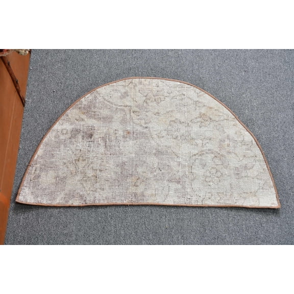 2.5x1.5 ft Small Rugs, Oushak Rug, Beige Anatolian Rugs, Turkish Rug, Rugs For Wall Hanging, Vintage Rug, Round Rug, , Bohemian Gift Rug