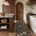 thumbnail image 1 of DEORAB 2.5x10 Machine Washable Rugs for Living Room, Vintage Floral Runner Area Rugs, Non Slip Rubber Backing, Flat Pile Soft Rug for Bedroom, Entryway, Hallway, Kitchen & Corridor，Brown, 1 of 9