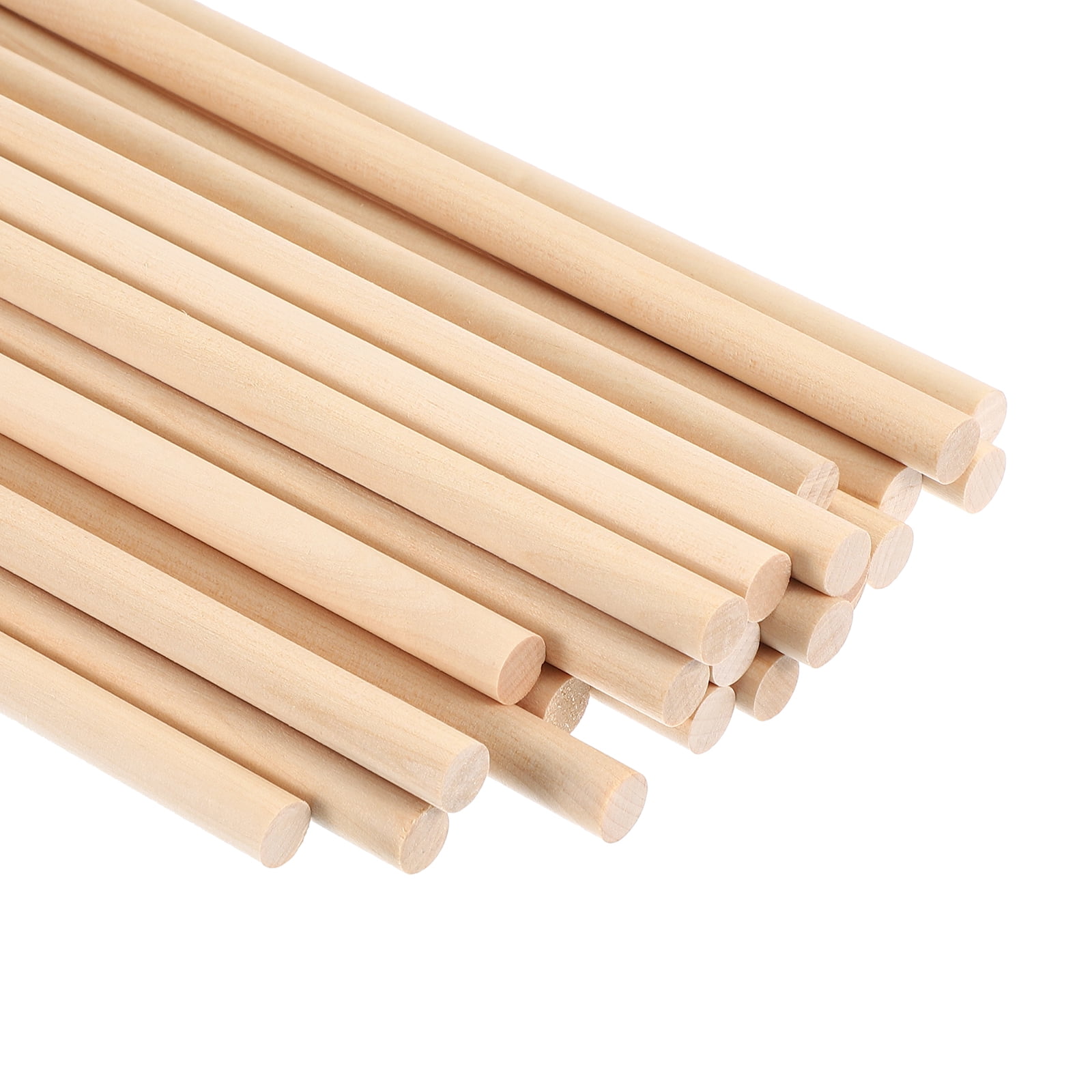 2/5x11.81inch Wooden Dowel, 240 Pcs Dowel Rod Wood Dowels Wood Sticks Unfinished Round, 10mm x 300mm
