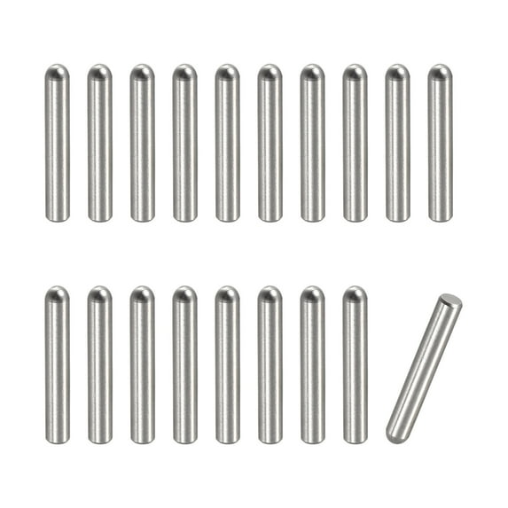 2.5x15mm Dowel Pins, 50 Pack Round Head Flat Chamfered End Dowel Pin