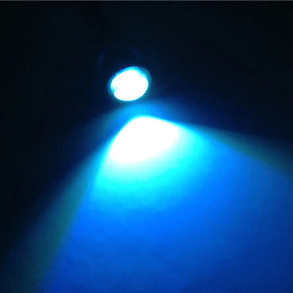 10-Pack 9W 18mm 12V Ice Blue LED Eagle Eye Lights – DRL, Fog, Reverse, Marker Bulbs