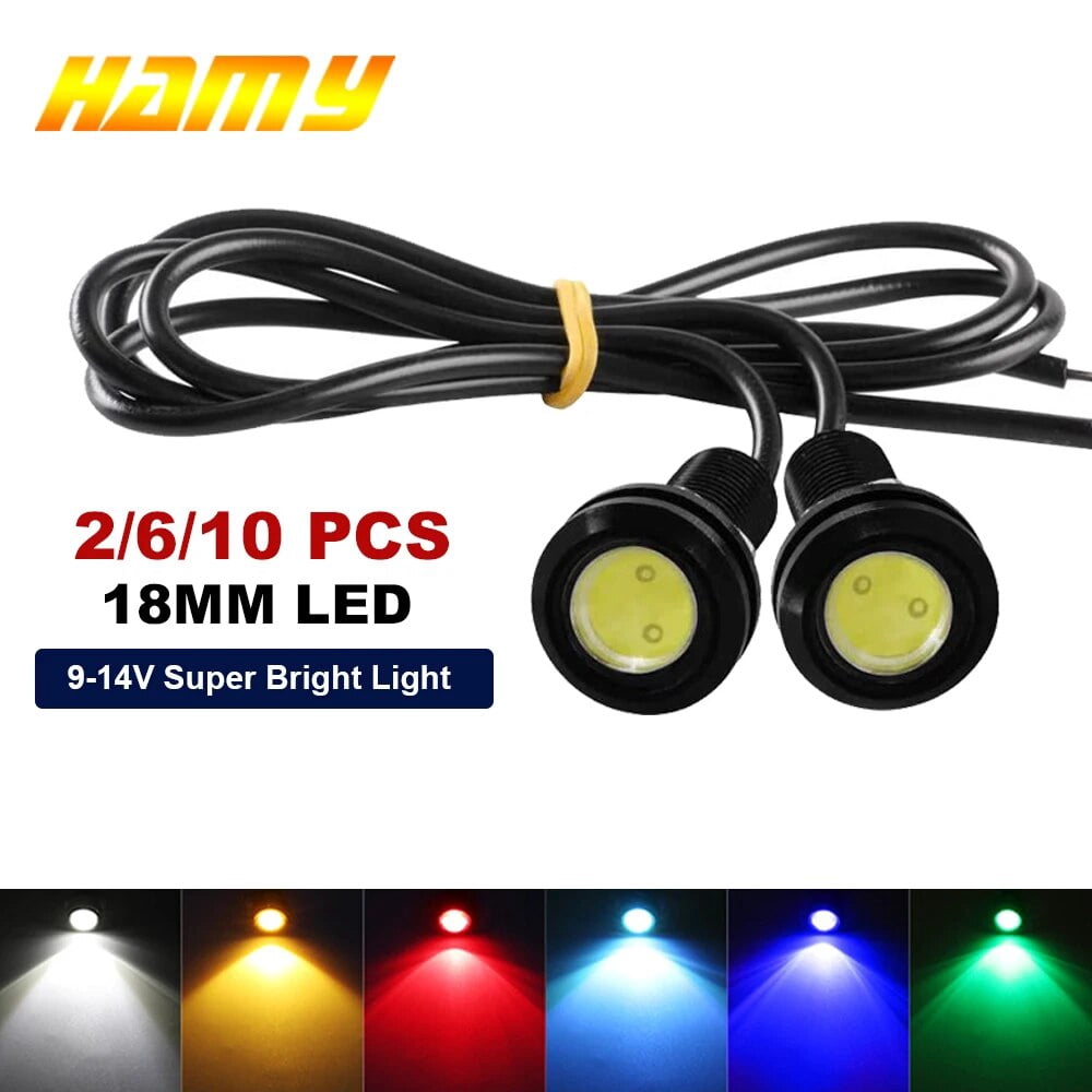 2/6/10 Car LED Signal Bulb COB DRL Daytime Running Light Fog Lamp 12V ...