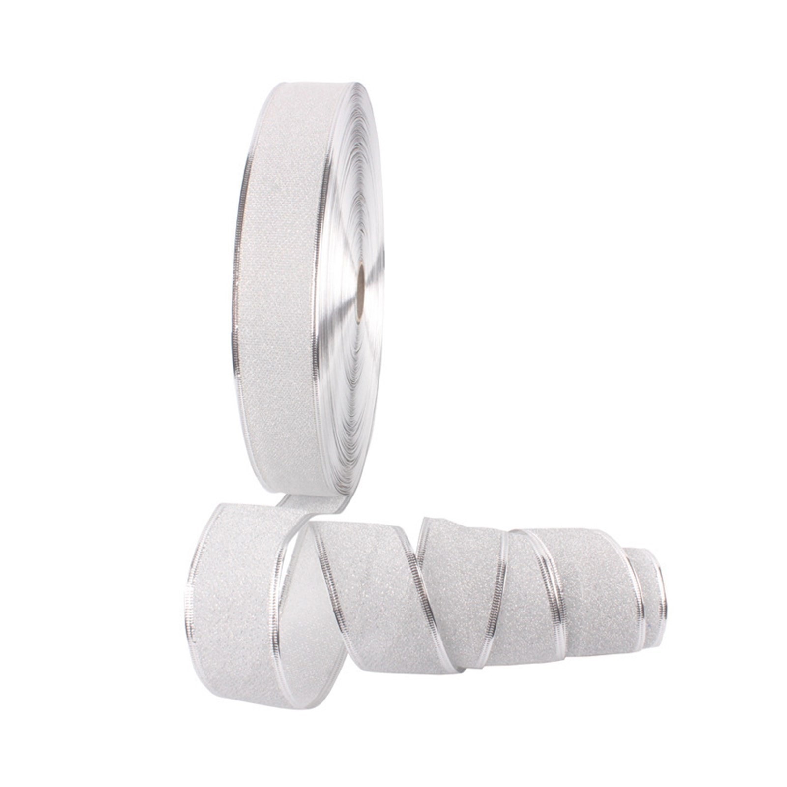 2/6/10m Satin Ribbon Gold Silver Christmas Decoration Ribbon Glitter ...