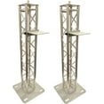 thumbnail image 1 of (2) 6.56ft 2M DJ Lighting Aluminum Truss Totem + Adjustable Height Shelf + Poles, 1 of 1