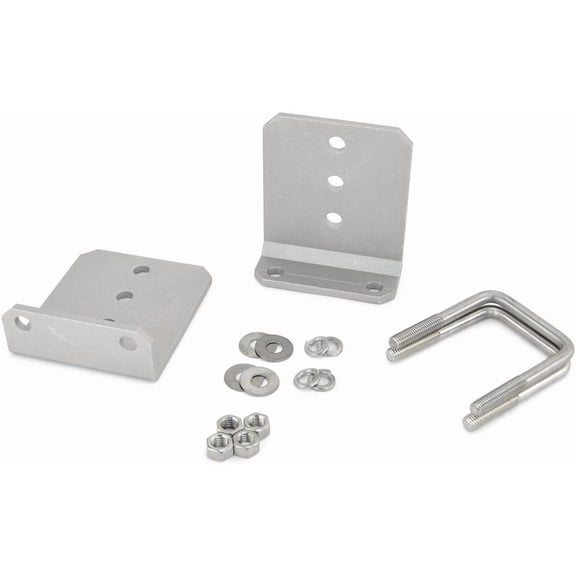 (2) 6" Aluminum L-Type Boat Trailer Bunk Bracket Kit with Stainless Steel Mounting Hardware for 3x3 Boat Trailer Crossmembers