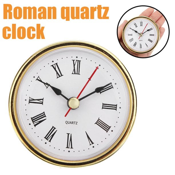 2.6'' Clock Inserts, Round Quartz Clock Inserts Roman Numeral Clock