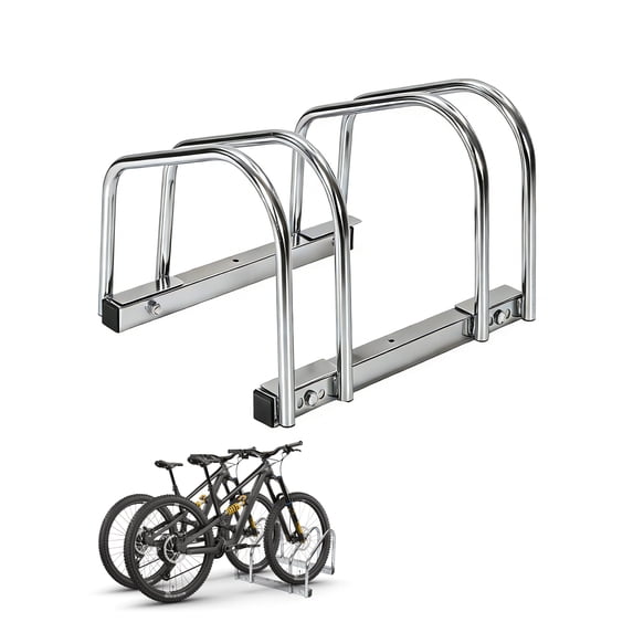 2-6 Compartment Bike Floor Stand, Freestanding Bike Parking Rack for Garage, Heavy Duty Bicycle Storage Organizer Fit 22-28" Wheels & 2.2" Tire Width