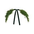 thumbnail image 1 of 2.6 FT Christmas Mirror Garland Artificial Norfolk Pine Swag with Velvet Bow, Faux Greenery Garlands Christmas Wreath for Xmas, Christmas Decoration Indoor Decoration, 1 of 6