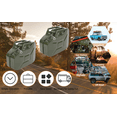 thumbnail image 1 of 2.6 Gallon 10L Metal Gas Can Set of 2 with Spout System, Portable Jerry Can Fuel Tank Can Petrol Diesel Storage Can, Cold-Rolled Plate Gasoline Bucket for Car Truck Off Road Emergency Supply, Green, 1 of 5
