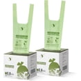 thumbnail image 1 of 2.6 Gallon Compostable Bags, 100 Count, 2 Pack, 9.84L, Handle Tie   Bags, BPI and OK compost INDUSTRIAL Certified, 1 of 7