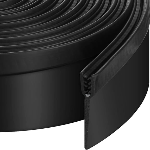 2.6 Inch Rv Slide Out Seal Black Clip Rubber Seal Wiper, Camper Slideout Weather Stripping Rv Door Window Channel Mounts for Truck Seam Protecting Replacement Trim(15 ft)