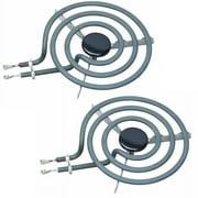 (2) 6 Inch Stove Burner Elements for Whirlpool 3-Turn