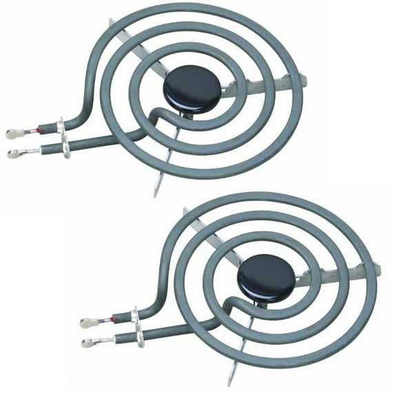 (2) 6 Inch Stove Burner Elements for Whirlpool 3-Turn