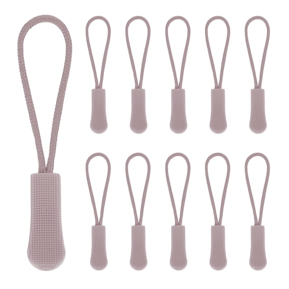 Uxcell Zipper Pulls Replacement, Nylon Cord Extension Zipper Pull Tab Tags for Handbag Backpacks Jackets Luggage Purses Brown