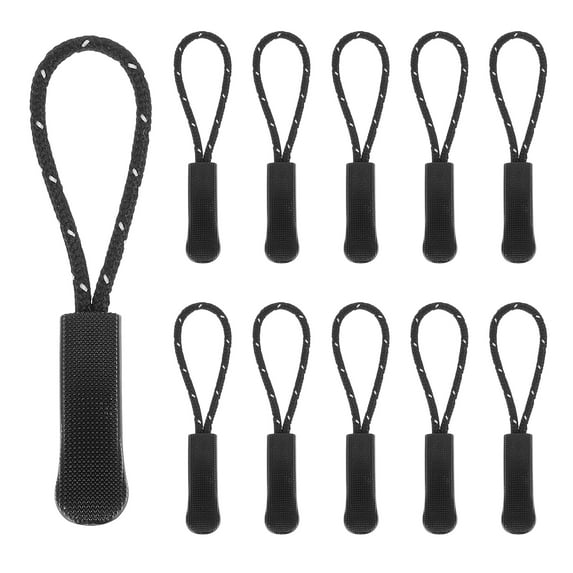 Uxcell Zipper Pulls Replacement, Nylon Cord Extension Zipper Pull Tab Tags for Handbag Backpacks Jackets Luggage Purses White Dots