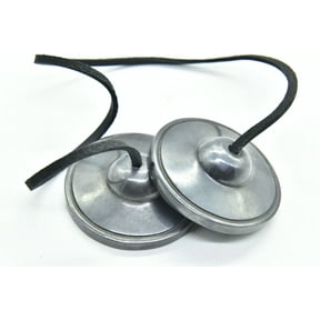 2.6 Inches- Hand Tuned to Om Key black plain Tingsha Cymbals. Bell Chimes Handmade in Nepal by GK&CO.