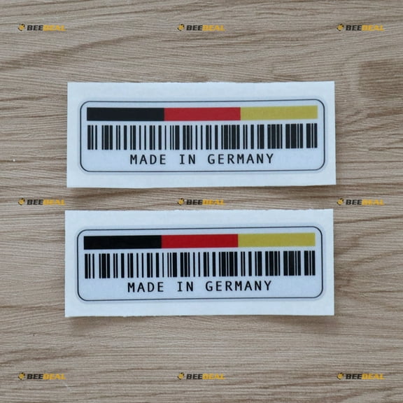 (2) 6" Made in Germany Decal Sticker Reflective Car Vinyl German Flag sda2