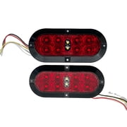 2 6  Oval Surface Mount LED Stop/Tail/Turn with Reverse Light RV Truck Trailer