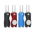 thumbnail image 1 of 2-6 Pack Golf Divot Repair Tool for Golfers Foldable Metal Green Tool with Magnetic Putt Alignment Ball Marker Pop-up Fork Tine with Sturdy Aluminum Alloy Handle, 1 of 6
