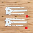 thumbnail image 1 of (2) 6" Puerto Rico Flag Map Outline PR Decal Sticker Car Vinyl White sda2, 1 of 6