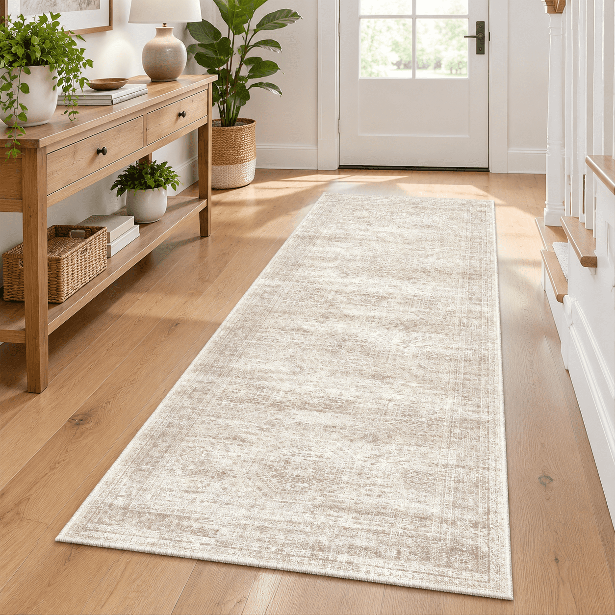 2'6 X 8' Runner Rug Non Slip Washable Kitchen Rugs Beige - Walmart.com