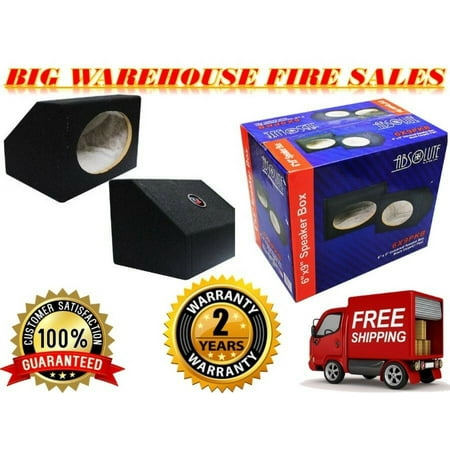 2 6 X 9 BOX ENCLOSURES CAR AUDIO SPEAKERS 6X9" Angled/Wedge THICK REAL CARPET