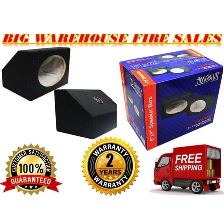 2 6 X 9 BOX ENCLOSURES CAR AUDIO SPEAKERS 6X9" Angled/Wedge THICK REAL CARPET