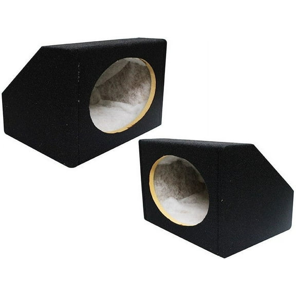 2 6 X 9 Box Enclosures Car Audio Speaker 6X9" Angled/Wedge Thick Real Carpet