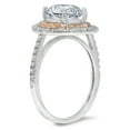thumbnail image 1 of 2.6 ct Round Cut Simulated Blue Diamond Halo Engagement Ring for Women in 18K White/Rose Gold, 1 of 2