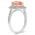 thumbnail image 1 of 2.6 ct Round Cut Simulated Red Diamond Halo Engagement Ring for Women in 18K White/Rose Gold, 1 of 2