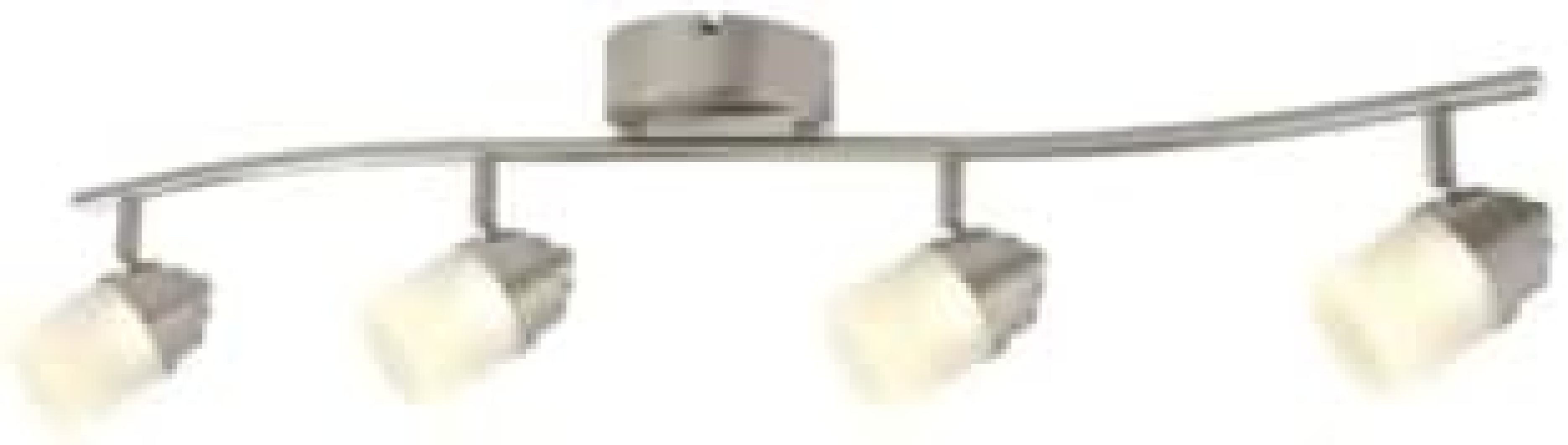 2.6 ft. 4-Light Brushed Nickel Integrated LED Track Lighting Kit