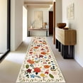thumbnail image 1 of 2'6''x 10' Boho Runner Rug for Hallways, Soft Non Slip Washable Runner Rug Floral Floor Carpet Runner Rug for Entryway Laundry Room Bathroom, 1 of 10